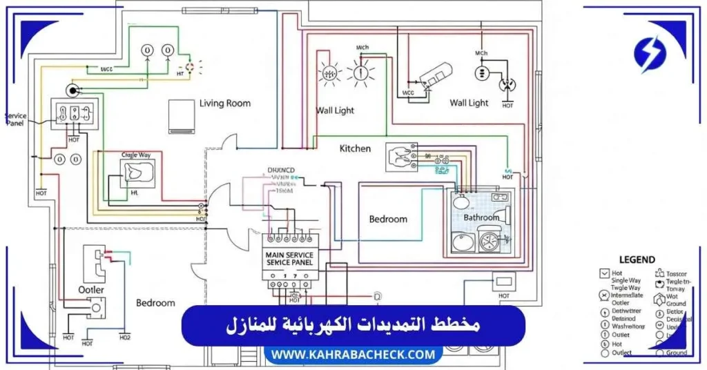 مخطط التمديدات الكهربائية للمنازل